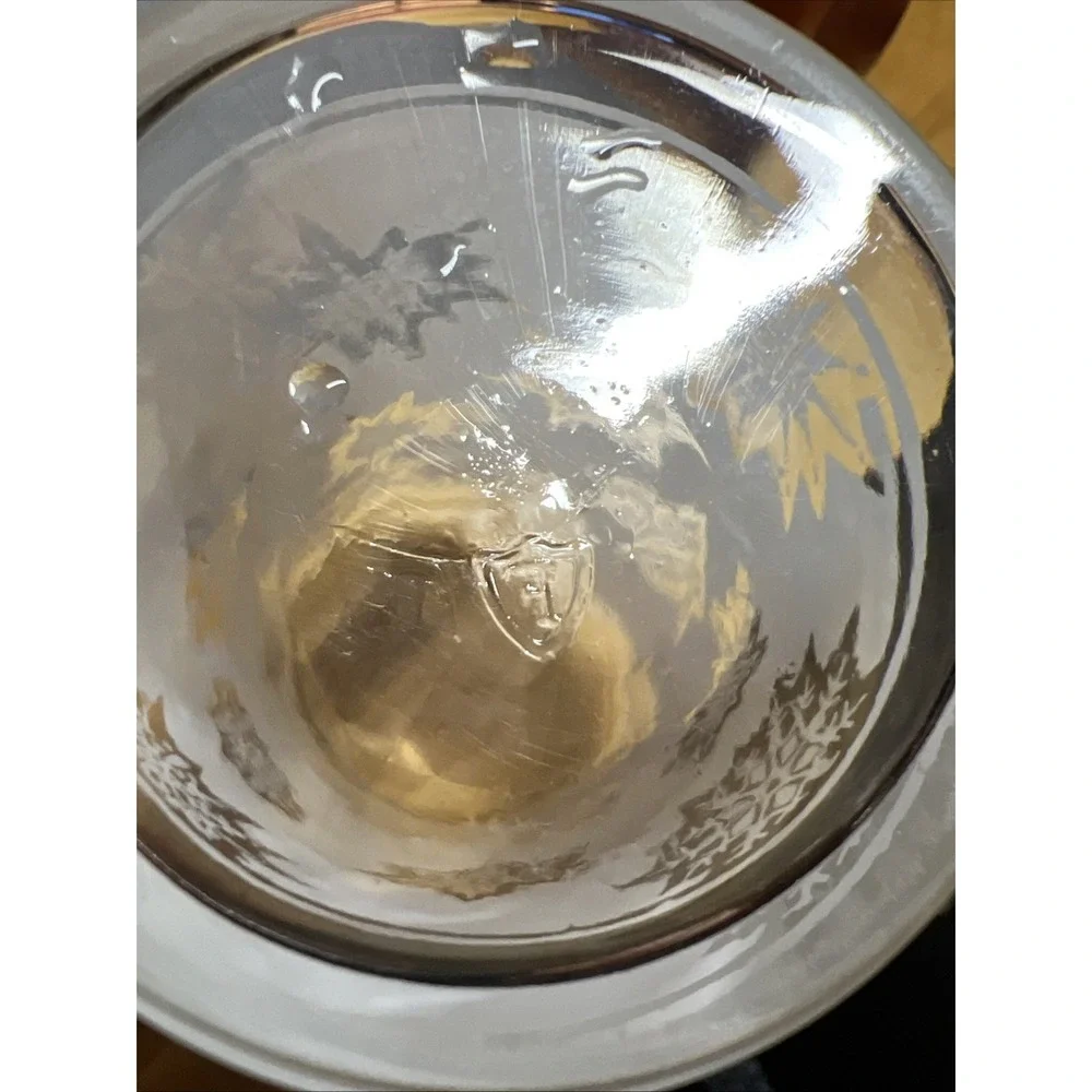 2 White Frosted Atomic Snowflake 10 Oz Federal Glass Tumblers Christmas